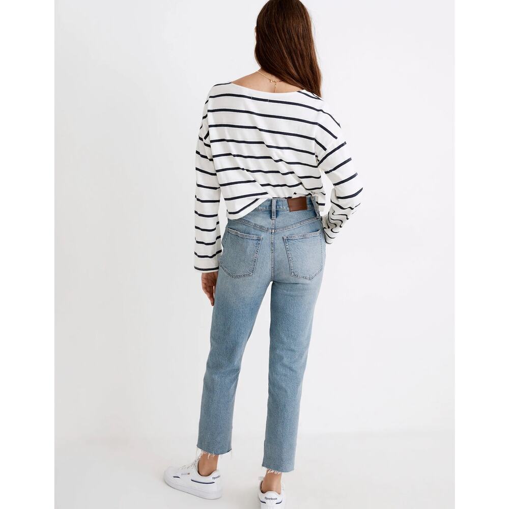 Madewell Perfect Vintage Jean in Ellicott Wash Sz 25 |High Rise Raw Hem Straight - Picture 3 of 15